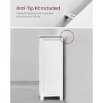 Casa si Gradina - Mobilier - Mobilier baie - Corpuri baie - Dulap de depozitare de podea pentru baie, din lemn cu 4 sertare, 30x30x82cm, alb - Infinity.ro