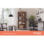 Casa si Gradina - Mobilier - Biblioteci si rafturi - Biblioteci - Biblioteca, raft cu 4 niveluri, cadru otel si polite din MDF, 74x30x155cm, maro rustic si negru - Infinity.ro