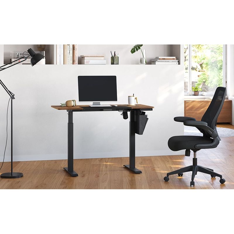 Casa si Gradina - Mobilier - Mese si birouri - Birouri - Birou cu reglaj electric pe inaltime, memorie cu 4 inaltimi, 60x140x(72-120)cm, maro rustic - Infinity.ro