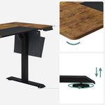 Casa si Gradina - Mobilier - Mese si birouri - Birouri - Birou cu reglaj electric pe inaltime, memorie cu 4 inaltimi, 60x140x(72-120)cm, maro rustic - Infinity.ro
