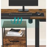 Casa si Gradina - Mobilier - Mese si birouri - Birouri - Birou cu reglaj electric pe inaltime, memorie cu 4 inaltimi, 60x140x(72-120)cm, maro rustic - Infinity.ro