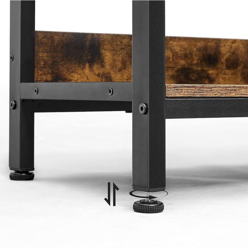 Casa si Gradina - Mobilier - Mese si birouri - Birouri - Biblioteca, raft cu 6 unitati de depozitare, din lemn, 33x120x80 cm, maro rustic - Infinity.ro