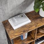 Casa si Gradina - Mobilier - Comode si corpuri - Comode - Biblioteca, raft cu 6 unitati de depozitare, din lemn, 33x120x80 cm, maro rustic - Infinity.ro