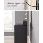 Casa si Gradina - Mobilier - Comode si corpuri - Masute de toaleta - Masa de toaleta cu iluminare LED, cu oglinda, luminozitate reglabila, cu 2 sertare, 80x40x145cm, negru - Infinity.ro