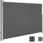 Casa si Gradina - Gradinarit si plante - Sere si solarii - Paravan lateral pentru intimitate, extensibil, sistem fixare inclus, 160x400cm, gri - Infinity.ro