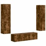 Casa si Gradina - Mobilier - Seturi de mobilier - Seturi living - Set de mobilier 3 pcs Stejar fumuriu - Infinity.ro