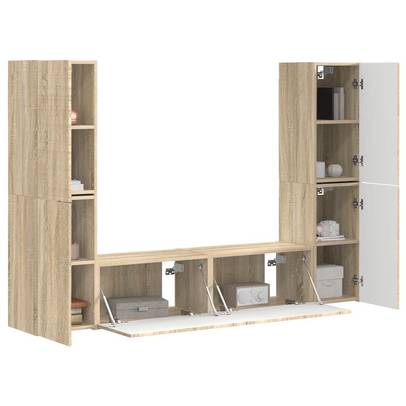 Casa si Gradina - Mobilier - Seturi de mobilier - Seturi living - Set de mobilier 3 pcs Stejar Sonoma - Infinity.ro