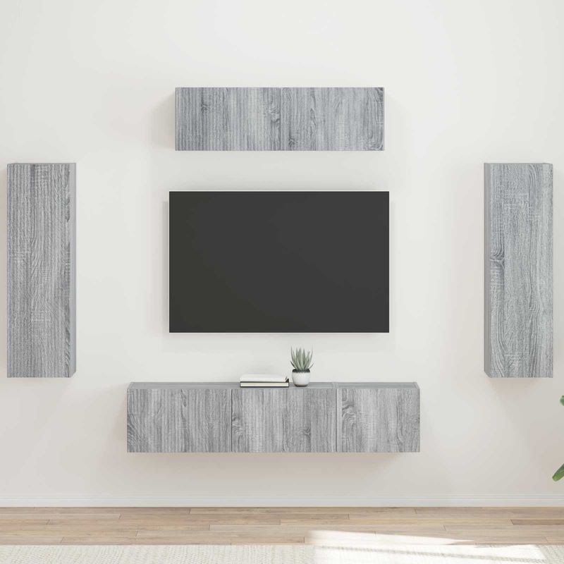 Casa si Gradina - Mobilier - Seturi de mobilier - Seturi living - Set de mobilier 3 pcs Gri Sonoma - Infinity.ro