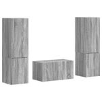 Casa si Gradina - Mobilier - Seturi de mobilier - Seturi living - Set de mobilier 3 pcs Gri Sonoma - Infinity.ro