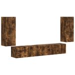 Casa si Gradina - Mobilier - Seturi de mobilier - Seturi living - Set de mobilier 3 pcs Stejar fumuriu - Infinity.ro