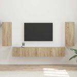 Casa si Gradina - Mobilier - Seturi de mobilier - Seturi living - Set de mobilier 3 pcs Stejar Sonoma - Infinity.ro