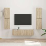 Casa si Gradina - Mobilier - Seturi de mobilier - Seturi living - Set de mobilier 3 pcs Stejar Sonoma - Infinity.ro