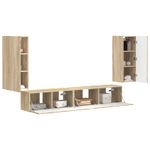 Casa si Gradina - Mobilier - Seturi de mobilier - Seturi living - Set de mobilier 3 pcs Stejar Sonoma - Infinity.ro