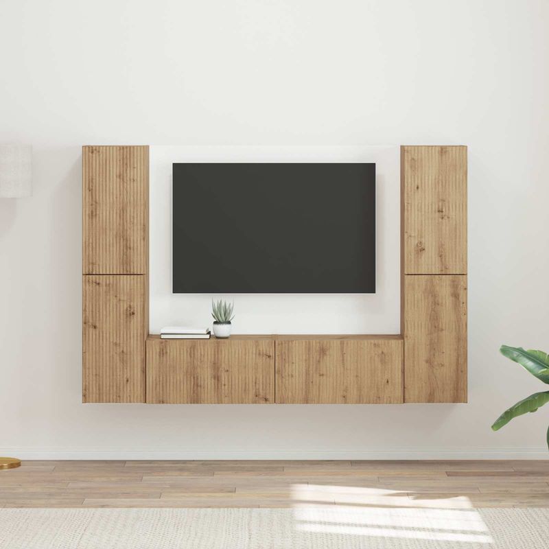 Casa si Gradina - Mobilier - Seturi de mobilier - Seturi living - Set de mobilier 3 pcs Stejar Artizanal - Infinity.ro