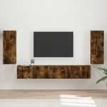 Casa si Gradina - Mobilier - Seturi de mobilier - Seturi living - Set de mobilier 3 pcs Stejar fumuriu - Infinity.ro
