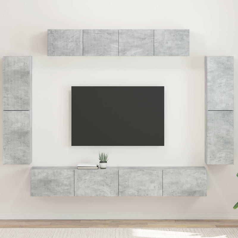 Casa si Gradina - Mobilier - Seturi de mobilier - Seturi living - Set de mobilier 4 pcs, Gri din beton - Infinity.ro