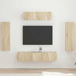 Casa si Gradina - Mobilier - Seturi de mobilier - Seturi living - Set de mobilier 3 pcs Stejar Sonoma - Infinity.ro
