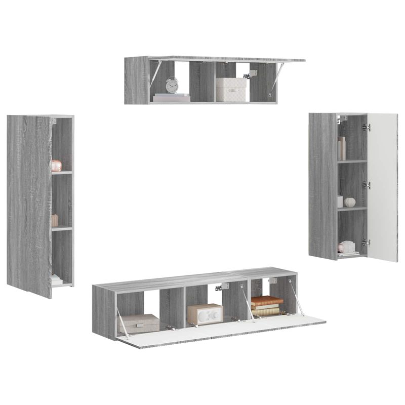 Casa si Gradina - Mobilier - Seturi de mobilier - Seturi living - Set de mobilier 3 pcs Gri Sonoma - Infinity.ro