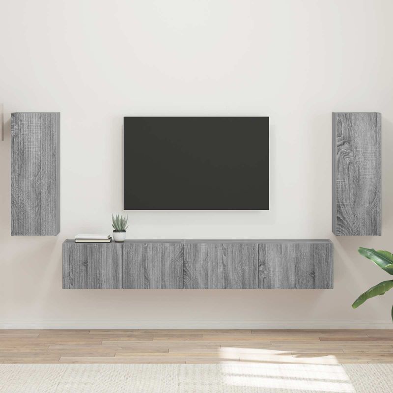 Casa si Gradina - Mobilier - Seturi de mobilier - Seturi living - Set de mobilier 3 pcs Gri Sonoma - Infinity.ro