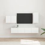 Casa si Gradina - Mobilier - Seturi de mobilier - Seturi living - Set de mobilier 4 pcs, Alb - Infinity.ro