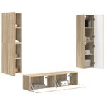 Casa si Gradina - Mobilier - Seturi de mobilier - Seturi living - Set de mobilier 3 pcs Stejar Sonoma - Infinity.ro