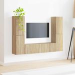 Casa si Gradina - Mobilier - Seturi de mobilier - Seturi living - Set de mobilier 3 pcs Stejar Sonoma - Infinity.ro