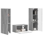 Casa si Gradina - Mobilier - Seturi de mobilier - Seturi living - Set de mobilier 3 pcs Gri Sonoma - Infinity.ro