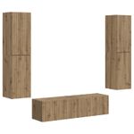 Casa si Gradina - Mobilier - Seturi de mobilier - Seturi living - Set de mobilier 3 pcs Stejar Artizanal - Infinity.ro
