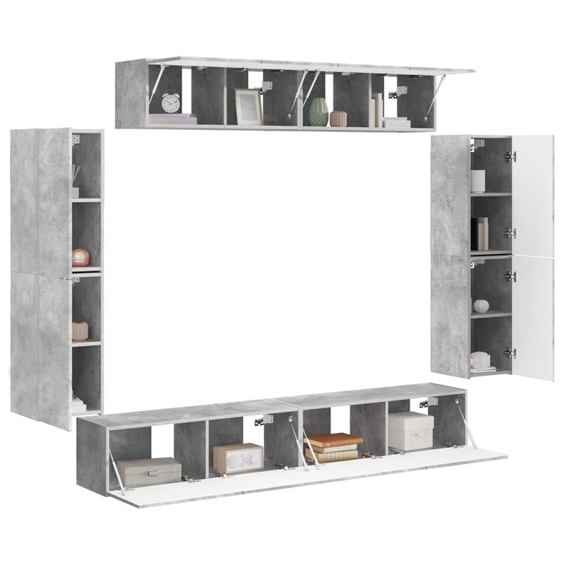 Casa si Gradina - Mobilier - Seturi de mobilier - Seturi living - Set de mobilier 4 pcs, Gri din beton - Infinity.ro
