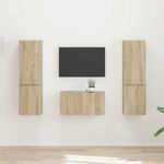 Casa si Gradina - Mobilier - Seturi de mobilier - Seturi living - Set de mobilier 3 pcs Stejar Sonoma - Infinity.ro