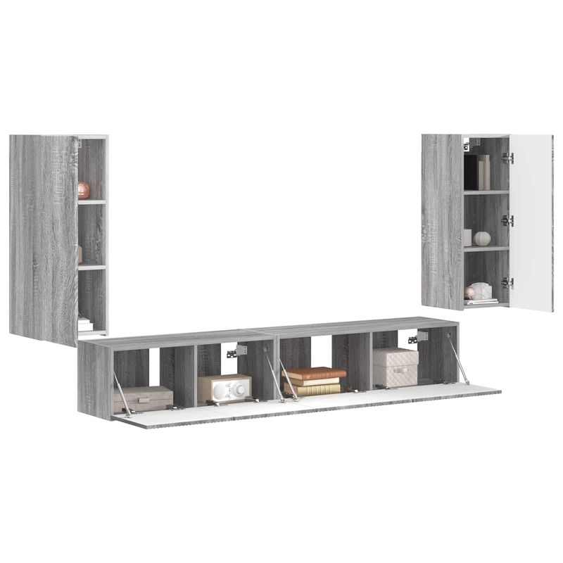 Casa si Gradina - Mobilier - Seturi de mobilier - Seturi living - Set de mobilier 3 pcs Gri Sonoma - Infinity.ro