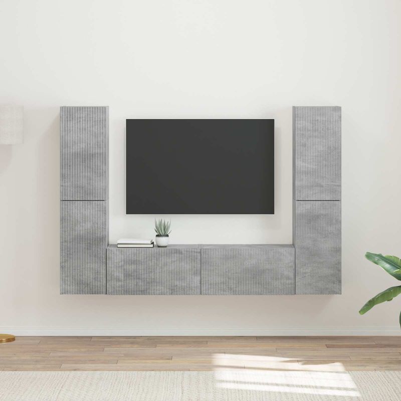 Casa si Gradina - Mobilier - Seturi de mobilier - Seturi living - Set de mobilier 3 pcs Gri din beton - Infinity.ro