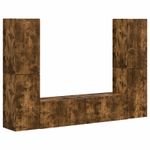 Casa si Gradina - Mobilier - Seturi de mobilier - Seturi living - Set de mobilier 3 pcs Stejar fumuriu - Infinity.ro
