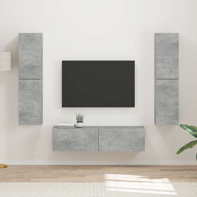 Casa si Gradina - Mobilier - Seturi de mobilier - Seturi living - Set de mobilier 3 pcs Gri din beton - Infinity.ro
