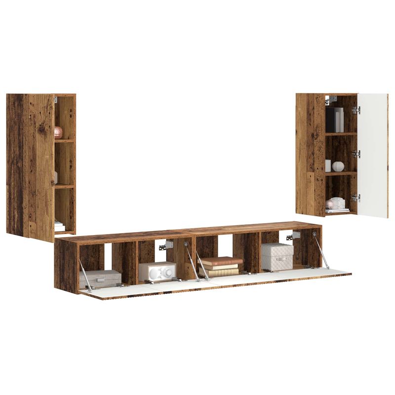 Casa si Gradina - Mobilier - Seturi de mobilier - Seturi living - Set de mobilier 3 pcs Lemn Vechi - Infinity.ro