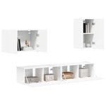 Casa si Gradina - Mobilier - Seturi de mobilier - Seturi living - Set de mobilier 4 pcs, Alb - Infinity.ro