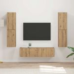 Casa si Gradina - Mobilier - Seturi de mobilier - Seturi living - Set de mobilier 3 pcs Stejar Artizanal - Infinity.ro