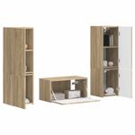 Casa si Gradina - Mobilier - Seturi de mobilier - Seturi living - Set de mobilier 3 pcs Stejar Sonoma - Infinity.ro