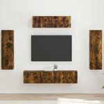 Casa si Gradina - Mobilier - Seturi de mobilier - Seturi living - Set de mobilier 3 pcs Stejar fumuriu - Infinity.ro