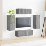 Casa si Gradina - Mobilier - Seturi de mobilier - Seturi living - Set de mobilier 3 pcs Gri Sonoma - Infinity.ro