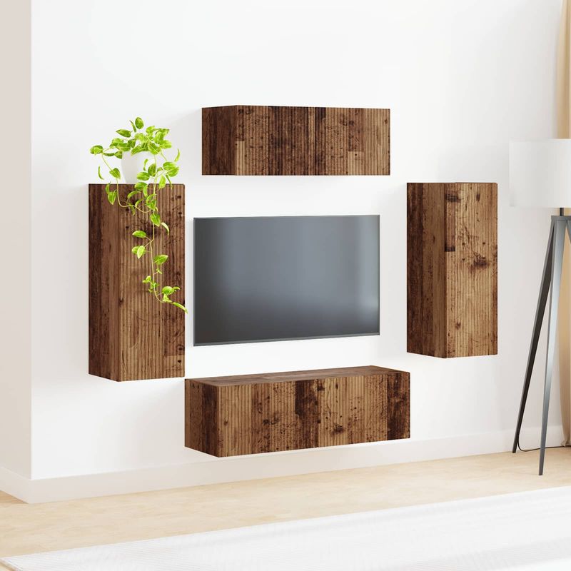 Casa si Gradina - Mobilier - Seturi de mobilier - Seturi living - Set de mobilier 3 pcs Lemn Vechi - Infinity.ro