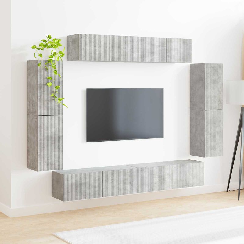 Casa si Gradina - Mobilier - Seturi de mobilier - Seturi living - Set de mobilier 4 pcs, Gri din beton - Infinity.ro