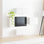 Casa si Gradina - Mobilier - Seturi de mobilier - Seturi living - Set de mobilier 4 pcs, Alb - Infinity.ro