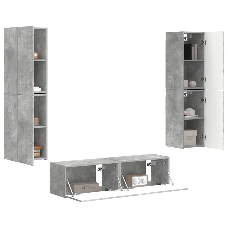 Casa si Gradina - Mobilier - Seturi de mobilier - Seturi living - Set de mobilier 3 pcs Gri din beton - Infinity.ro