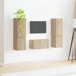 Casa si Gradina - Mobilier - Seturi de mobilier - Seturi living - Set de mobilier 3 pcs Stejar Sonoma - Infinity.ro