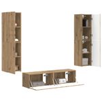 Casa si Gradina - Mobilier - Seturi de mobilier - Seturi living - Set de mobilier 3 pcs Stejar Artizanal - Infinity.ro