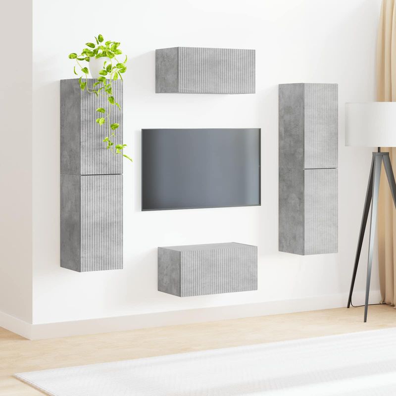 Casa si Gradina - Mobilier - Seturi de mobilier - Seturi living - Set de mobilier 3 pcs Gri din beton - Infinity.ro