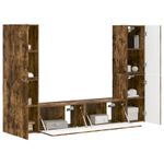 Casa si Gradina - Mobilier - Seturi de mobilier - Seturi living - Set de mobilier 3 pcs Stejar fumuriu - Infinity.ro