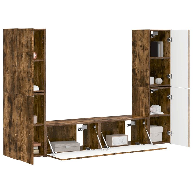 Casa si Gradina - Mobilier - Seturi de mobilier - Seturi living - Set de mobilier 3 pcs Stejar fumuriu - Infinity.ro