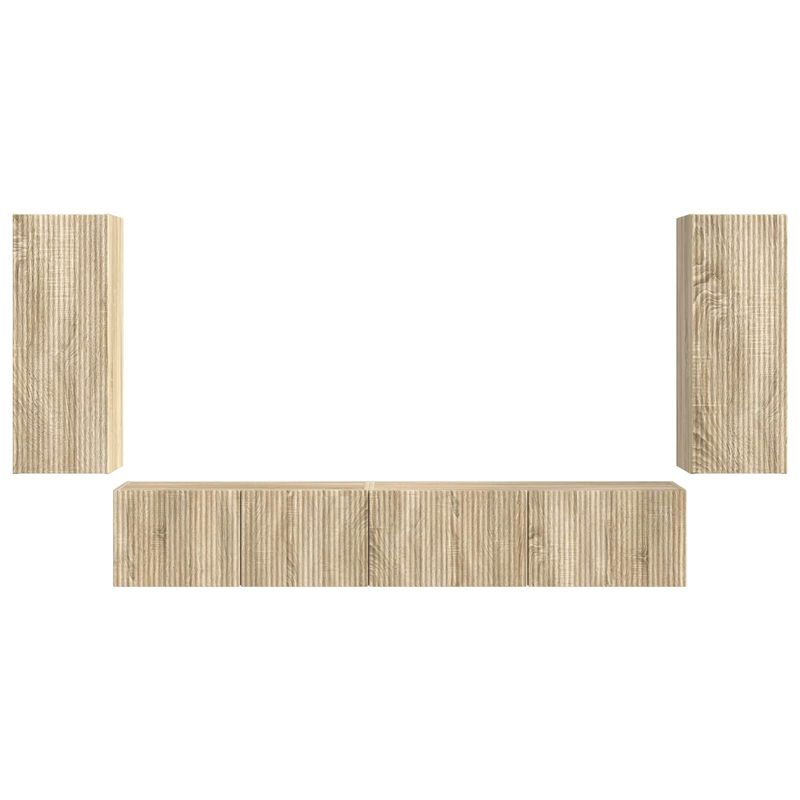 Casa si Gradina - Mobilier - Seturi de mobilier - Seturi living - Set de mobilier 3 pcs Stejar Sonoma - Infinity.ro
